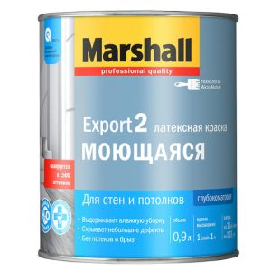 Краска для стен и потолков Marshall Export-2 база BW глубокоматовая 0,9 л