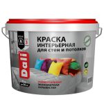 Краска интерьерная для стен и потолков акриловая Dali глубокоматовая база С 0,9 л