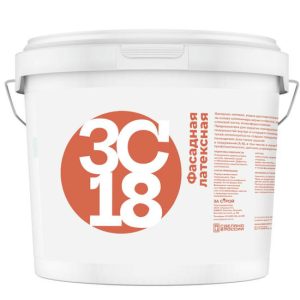 Краска фасадная латексная Застрой ЗС 18 белая матовая 45 кг