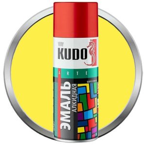 Краска аэрозольная Kudo KU-1013 универсальная желтая 520 мл