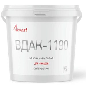 Краска фасадная Аквест ВДАК-1190 супербелая матовая 45 кг
