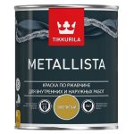 Краска по ржавчине Tikkurila Metallista глянцевая золотистая 0,8 л