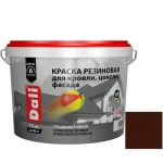 Краска резиновая Dali для кровли, цоколя, фасада красно-коричневая 12 кг
