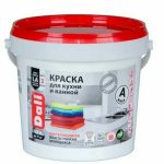 Краска для кухни и ванной акриловая Dali 20909 моющаяся база А 0,9 л