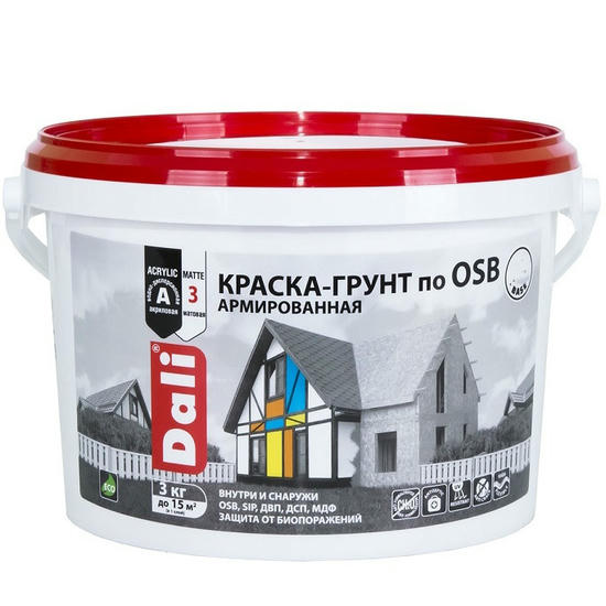 Краска-грунт по OSB Dali армированная база C 3 кг