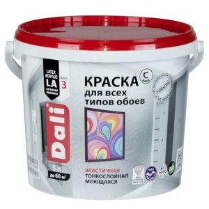 Краска для обоев акриловая Dali 20128 износостойкая база C 5 л