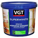 Краска интерьерная VGT ВД-АК-1180 база С моющаяся 2,5 кг