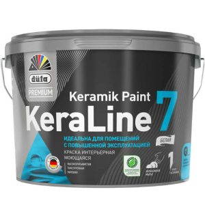 Краска моющаяся Dufa Premium KeraLine Keramik Paint 7 матовая прозрачная База 3 0,9 л