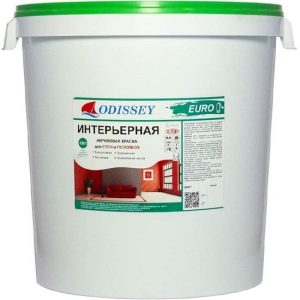 Краска для стен ODISSEY Euro ВДАК-202 КМ1 (Г1) стойкая к влажной уборке 45 кг