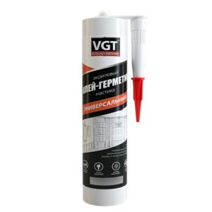 Клей-герметик акриловый VGT универсальный прозрачный 0,28 кг
