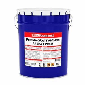 Мастика резинобитумная Bitumast, металлическое ведро, 21,5 л