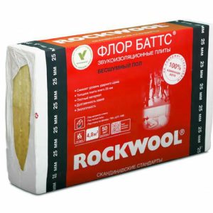Утеплитель Rockwool Флор Баттс - 1000*600*30мм 4.80000м2 0.144000м3