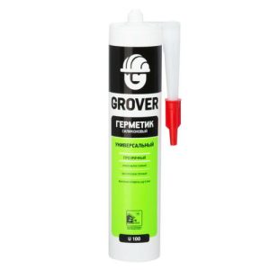 Герметик универсальный силиконовый прозрачный GROVER U100 300 мл