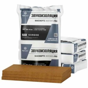 Звукоизоляционные плиты Maxforte (Максфорте) Экоплита PRO 1200х600х50 мм 4 шт. (2,88 м2)