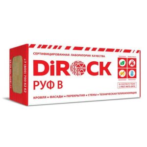 Утеплитель Dirock Руф В от фуры 1000*600*40мм 2.40000м2 0.096000м3