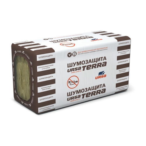 Утеплитель Ursa Terra 34PN Шумозащита - 1250*610*50мм 7.62500м2 0.381250м3