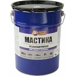 Мастика битумно-резиновая МРБ Оптилюкс (5кг) ведро