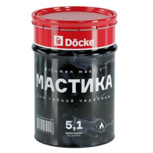 Мастика для гибкой черепицы битумная Docke 5,1 кг