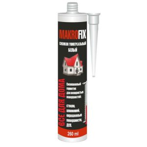 Герметик силиконовый MAKROFIX универсальный 260мл белый