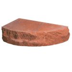 Кирпич облицовочный полукруг красный скол скала 200*90*65мм М250кг/см2 полнотелый Судогодский