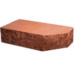 Кирпич облицовочный фигурный Ф-1 красный скол классический 225*100*65мм М250кг/см2 полнотелый Судогодский