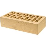 Кирпич облицовочный соломенный золотистый старый город 250*120*65мм утолщенная стенка 20мм М200кг/см2 щелевой Тербунский Гончар