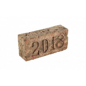 Кирпич облицовочный с клеймом Тандем (Донские зори) Год, 215*102*65 мм