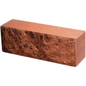 Кирпич облицовочный брусок красный скол скала 250*50*88мм М250кг/см2 полнотелый Судогодский