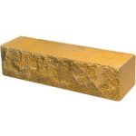 Кирпич облицовочный брусок желтый скол скала 250*50*65мм М250кг/см2 полнотелый Судогодский