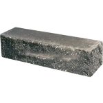 Кирпич облицовочный брусок угловой черный скол скала 225*50*65мм М250кг/см2 полнотелый Судогодский