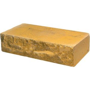 Кирпич облицовочный ложок желтый скол скала 250*90*65мм М250кг/см2 полнотелый Судогодский