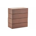 Кирпич облицовочный ЛСР коричневый гладкий 1NF, F75, 250*120*65 мм