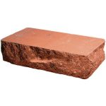 Кирпич облицовочный угловой красный скол скала 225*90*65мм М250кг/см2 полнотелый Судогодский