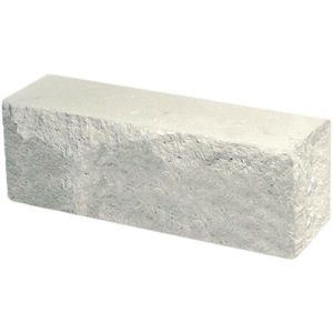 Кирпич облицовочный брусок угловой белый скол скала 225*50*88мм М250кг/см2 полнотелый Судогодский