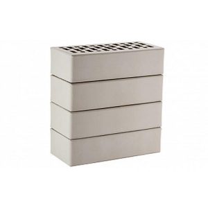 Кирпич облицовочный ЛСР светло-серый гладкий, 250*120*65 мм