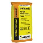 Клей для фасадных плит weber.vetonit mramor белый