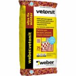 Клей для фасадной облицовки Weber-Vetonit Ultra Fix Winter 25 кг