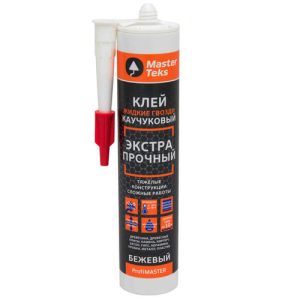 Клей монтажный MASTERTEKS PM жидкие гвозди экстрапрочный 387гр бежевый