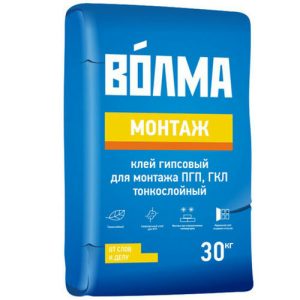 Клей гипсовый Волма Монтаж 30 кг