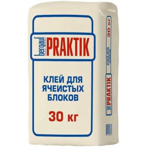 Клей для ячеистых блоков Bergauf Praktik 30 кг