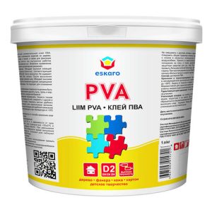 Клей ПВА Eskaro PVA 1,0л универсальный