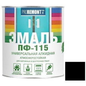 Эмаль Proremontt ПФ-115 черная 0,9 кг