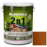 Покрытие алкидное защитно-декоративное для древесины Акватекс 2 в 1 полуматовое Тик 20 л