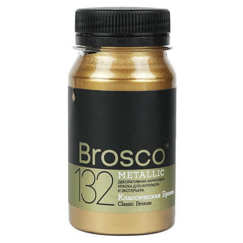 Краска акриловая DEL BROSCO Metallic интерьерная 0,1л классическая бронза