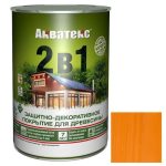 Покрытие алкидное защитно-декоративное для древесины Акватекс 2 в 1 полуматовое Орегон 0,8 л