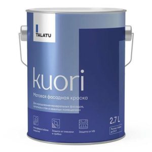 Краска атмосферостойкая TALATU Kuori База С фасадная 2,7 л бесцветная