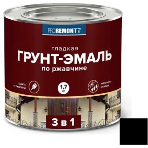 Грунт-эмаль Proremontt 3 в 1 черная 1,7 кг
