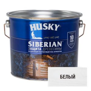 Декор защит гель HUSKY SIBERIAN полуматовый белый 2,7л