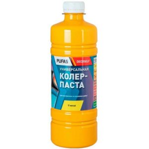 Паста колеровочная универсальная Pufas Decoself 01 желтая 0,45 л