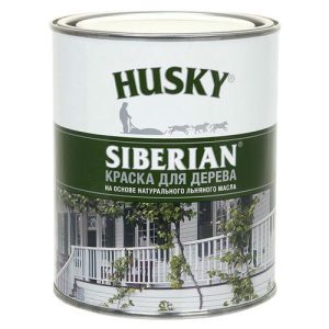 Краска фасадная HUSKY SIBERIAN для дерева база С 0,9л
